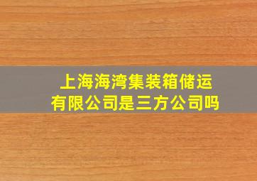 上海海湾集装箱储运有限公司是三方公司吗