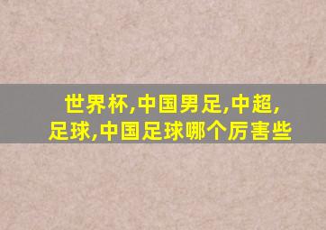 世界杯,中国男足,中超,足球,中国足球哪个厉害些