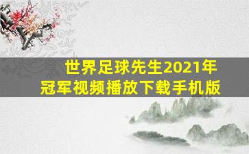 世界足球先生2021年冠军视频播放下载手机版