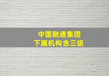 中国融通集团下属机构含三级