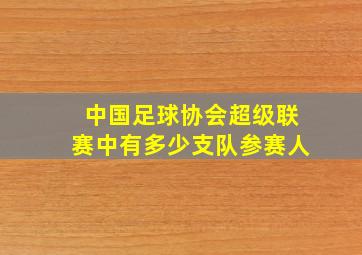 中国足球协会超级联赛中有多少支队参赛人