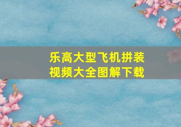 乐高大型飞机拼装视频大全图解下载