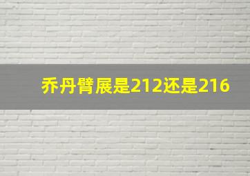 乔丹臂展是212还是216