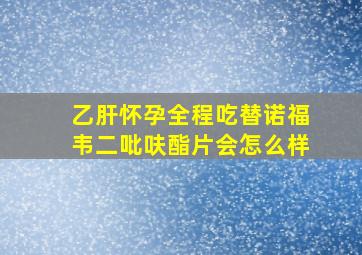 乙肝怀孕全程吃替诺福韦二吡呋酯片会怎么样