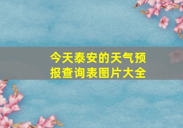 今天泰安的天气预报查询表图片大全