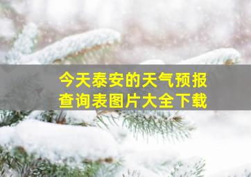 今天泰安的天气预报查询表图片大全下载