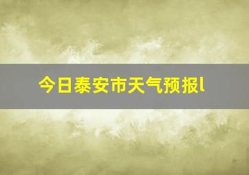 今日泰安市天气预报l