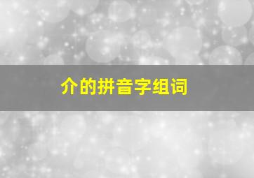 介的拼音字组词