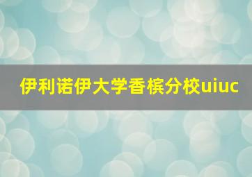 伊利诺伊大学香槟分校uiuc