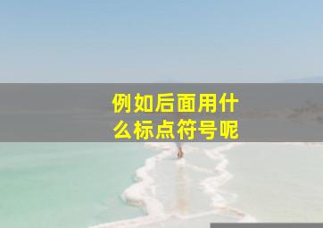 例如后面用什么标点符号呢