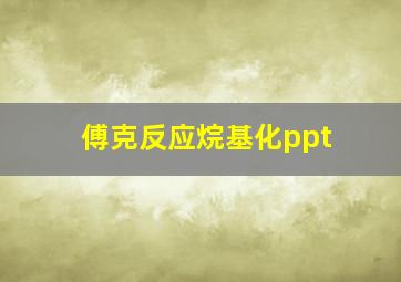 傅克反应烷基化ppt