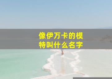 像伊万卡的模特叫什么名字