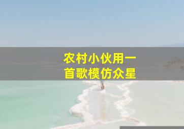 农村小伙用一首歌模仿众星