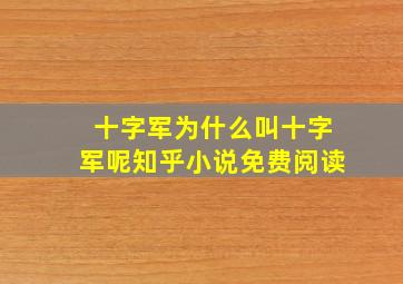 十字军为什么叫十字军呢知乎小说免费阅读