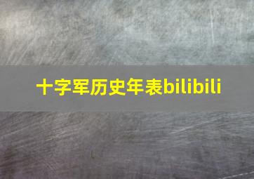 十字军历史年表bilibili