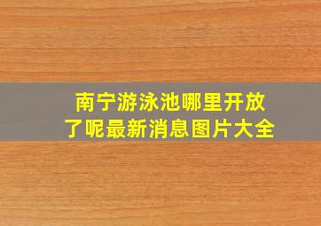 南宁游泳池哪里开放了呢最新消息图片大全