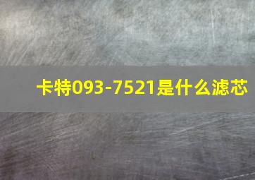 卡特093-7521是什么滤芯