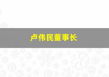 卢伟民董事长