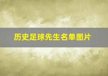 历史足球先生名单图片