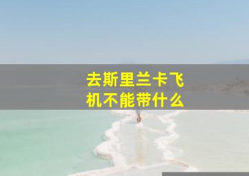 去斯里兰卡飞机不能带什么