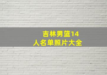 吉林男篮14人名单照片大全