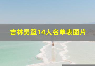 吉林男篮14人名单表图片