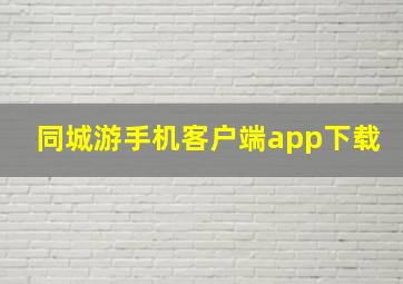 同城游手机客户端app下载