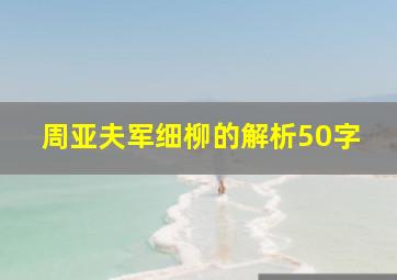 周亚夫军细柳的解析50字