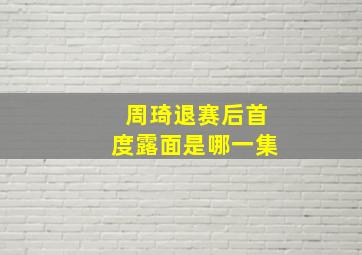 周琦退赛后首度露面是哪一集