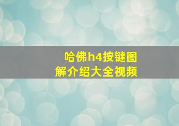 哈佛h4按键图解介绍大全视频