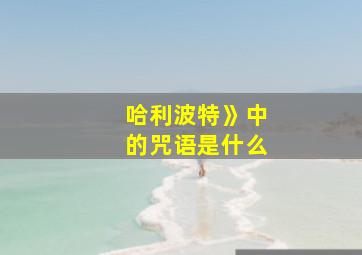 哈利波特》中的咒语是什么