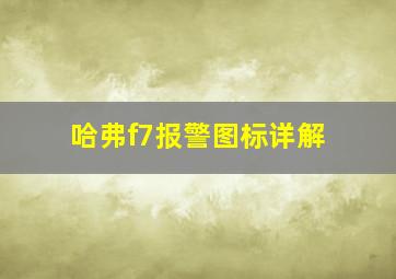 哈弗f7报警图标详解