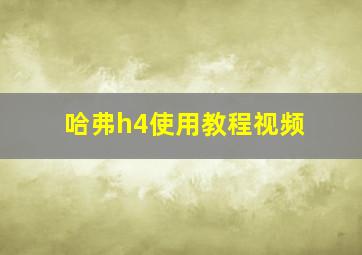 哈弗h4使用教程视频