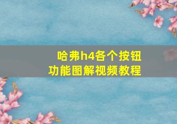 哈弗h4各个按钮功能图解视频教程