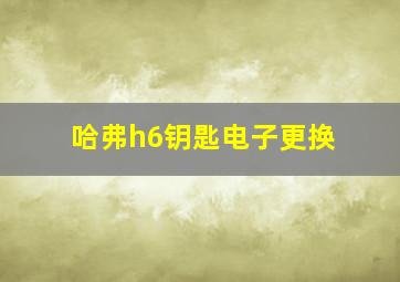 哈弗h6钥匙电子更换