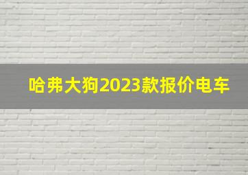 哈弗大狗2023款报价电车