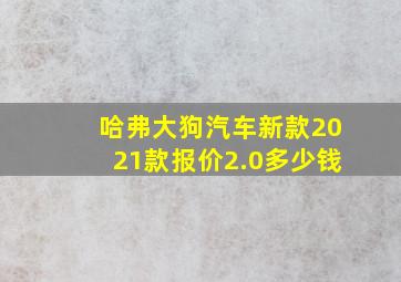 哈弗大狗汽车新款2021款报价2.0多少钱