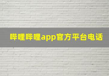 哔哩哔哩app官方平台电话