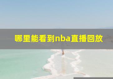 哪里能看到nba直播回放