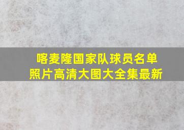 喀麦隆国家队球员名单照片高清大图大全集最新