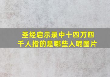 圣经启示录中十四万四千人指的是哪些人呢图片