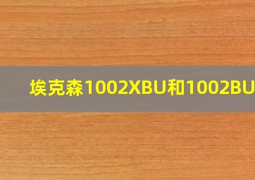 埃克森1002XBU和1002BU区别