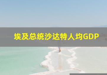 埃及总统沙达特人均GDP