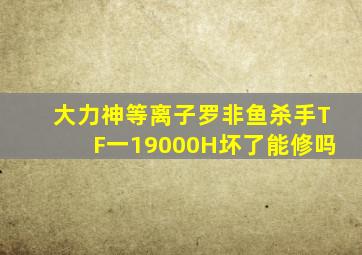 大力神等离子罗非鱼杀手TF一19000H坏了能修吗