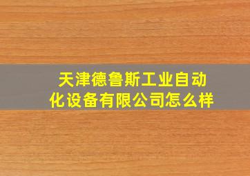 天津德鲁斯工业自动化设备有限公司怎么样