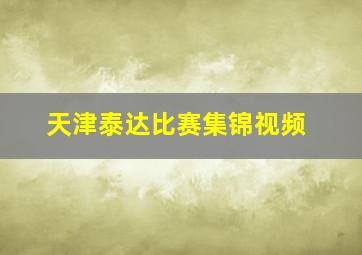 天津泰达比赛集锦视频