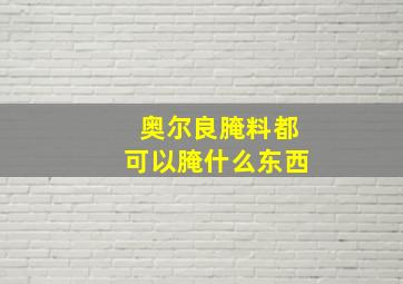 奥尔良腌料都可以腌什么东西