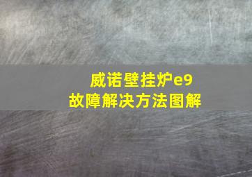 威诺壁挂炉e9故障解决方法图解