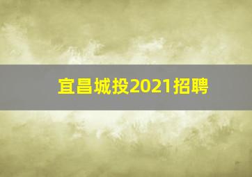 宜昌城投2021招聘