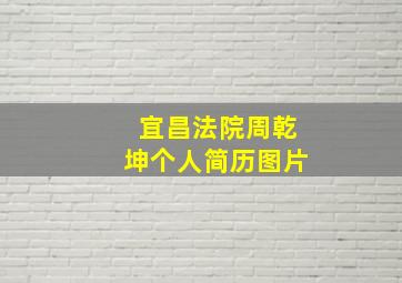 宜昌法院周乾坤个人简历图片